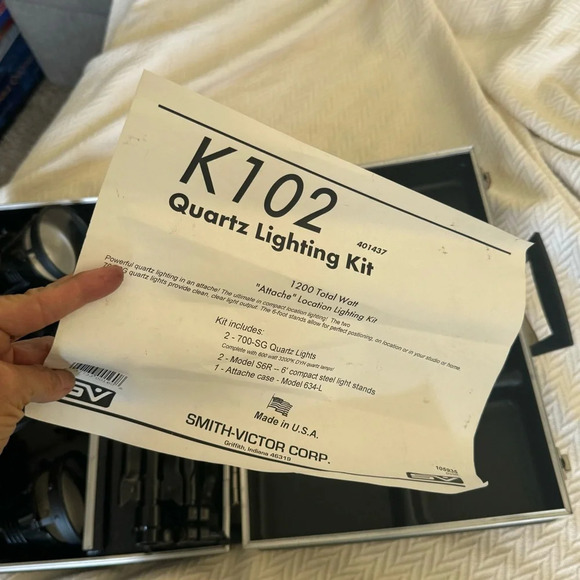 Smith-Victor SV portable "Attache" complete Location or studio Lighting Kit - Picture 8 of 16